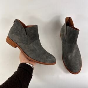 Kork-Ease Easy Ryder women's size 9.5 grey suede minimalist slip on ankle bootie